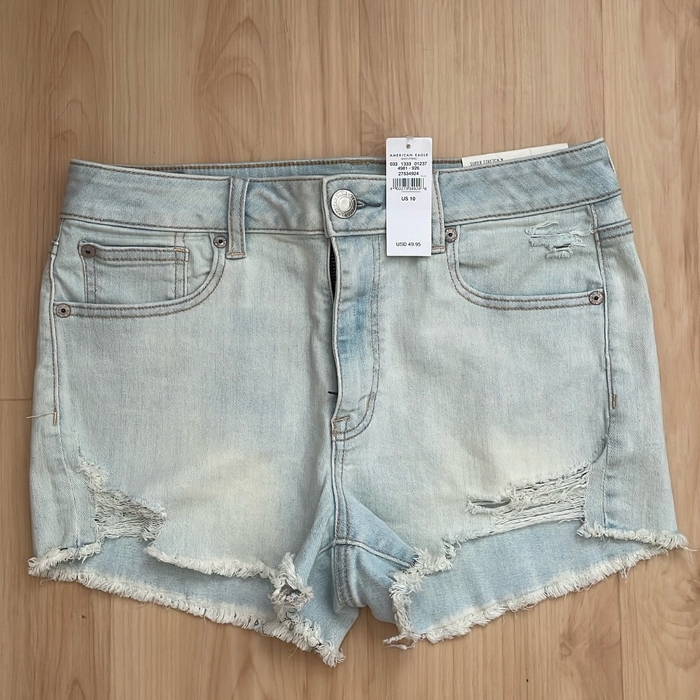 NWT American Eagle Hi-rise Shortie Denim Shorts